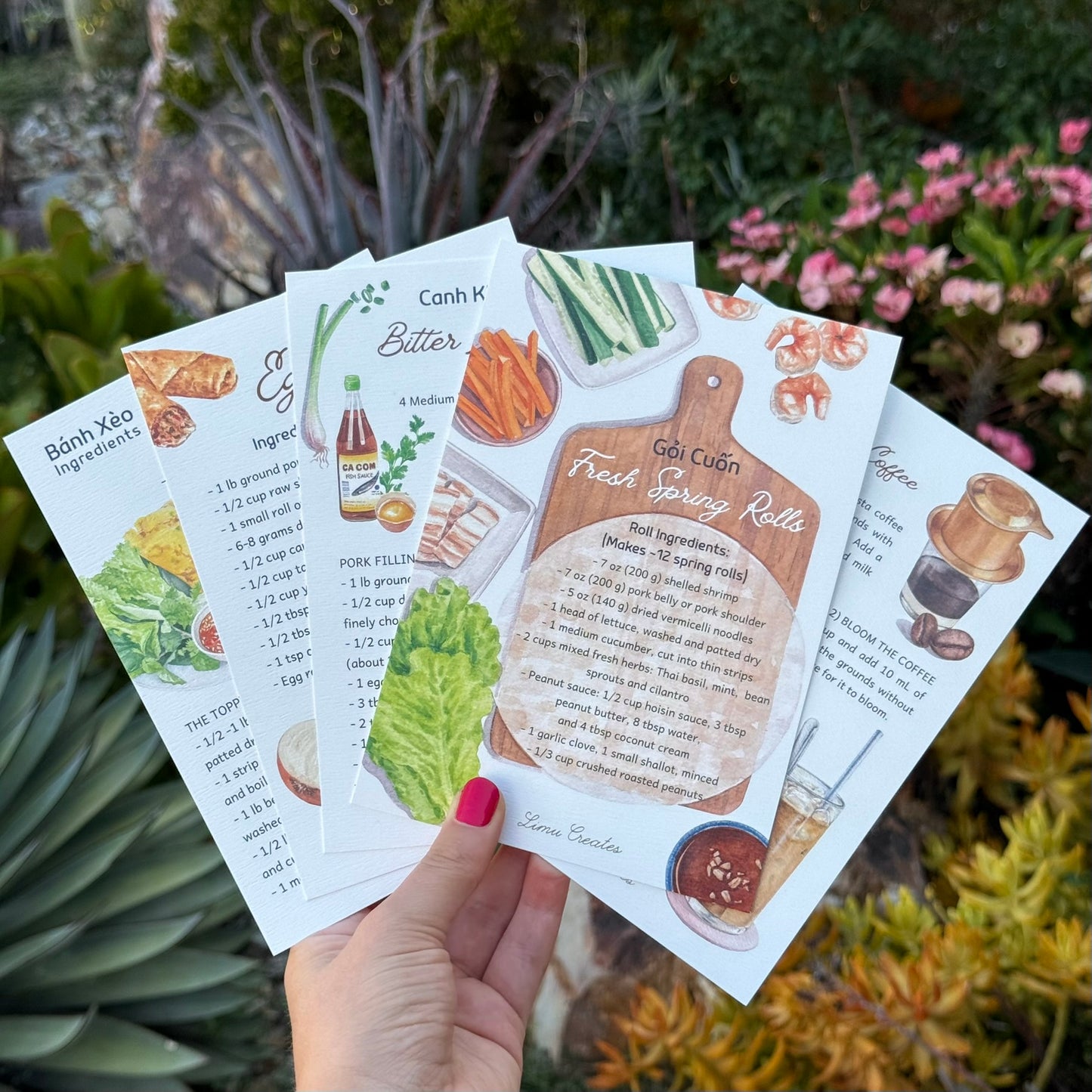Vietnamese Recipe Card Collection