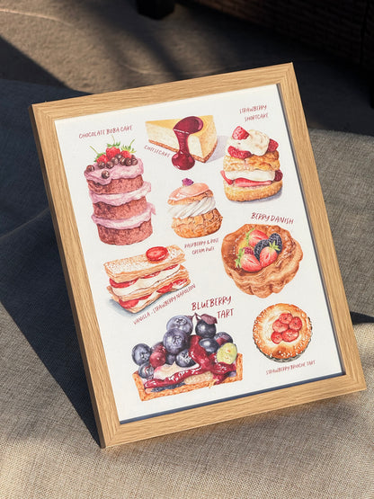 Berry Desserts Collection Print
