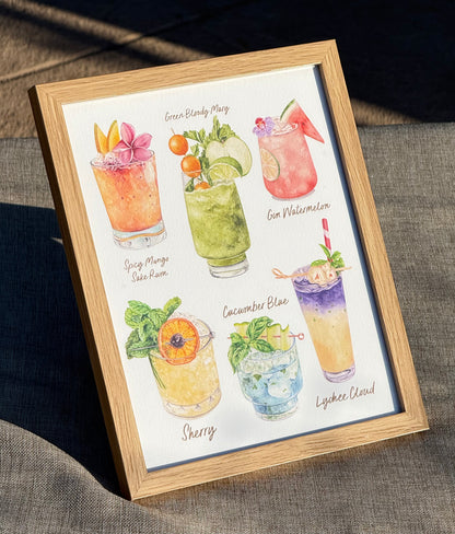 Cocktail Collection Print