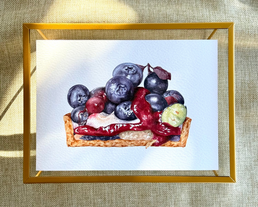 Blueberry Fruit Tart Print