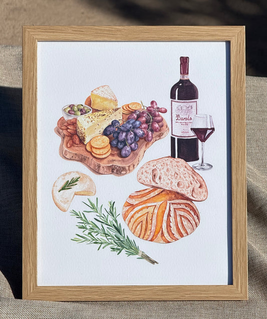 Charcuterie & Wine Print