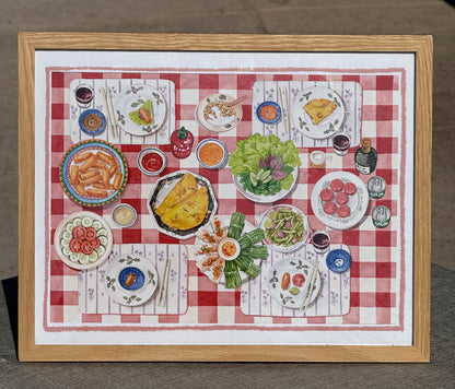 Vietnamese Table Print