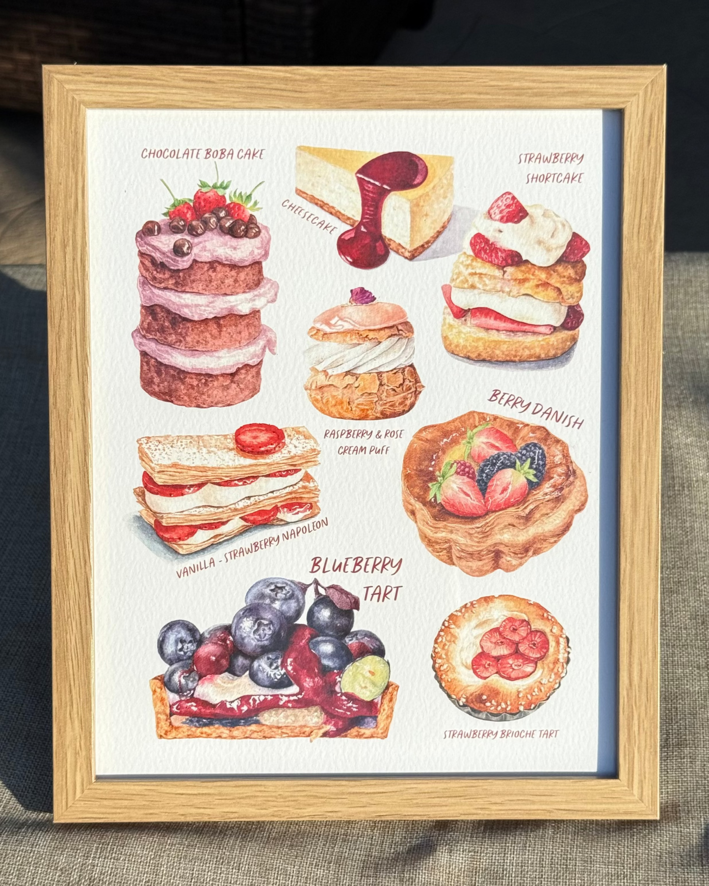 Berry Desserts Collection Print