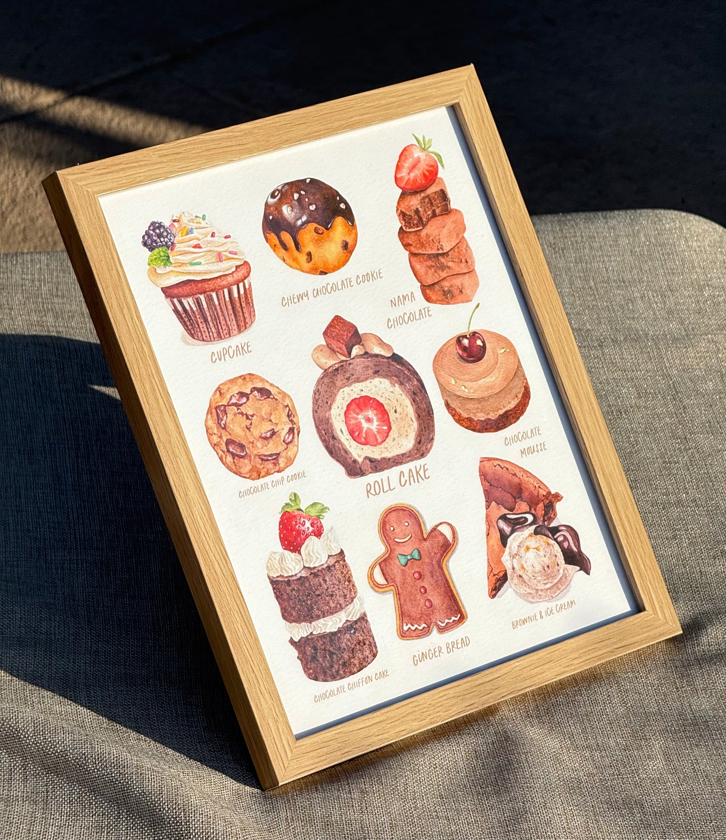 Chocolate Desserts Collection Print