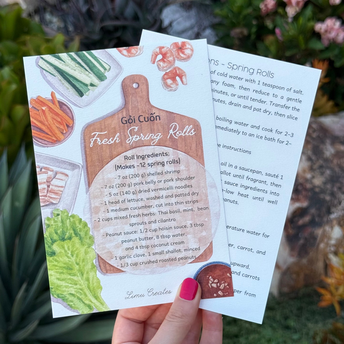 Vietnamese Recipe Card Collection